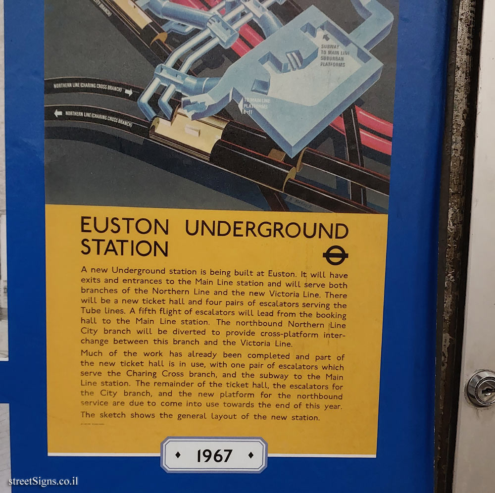 Euston Station - The changes to the station with the arrival of the Victoria line - Euston, London NW1 2DS, UK