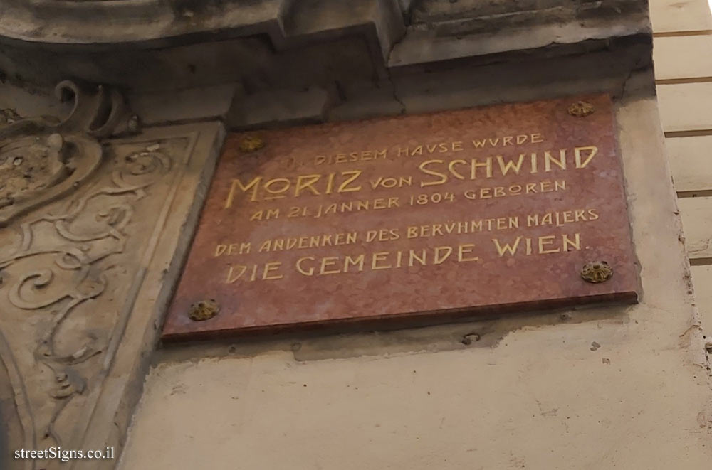 Vienna - A city introduces itself - The birthplace of the painter Moritz von Schwind - Fleischmarkt 15, 1010 Wien, Austria