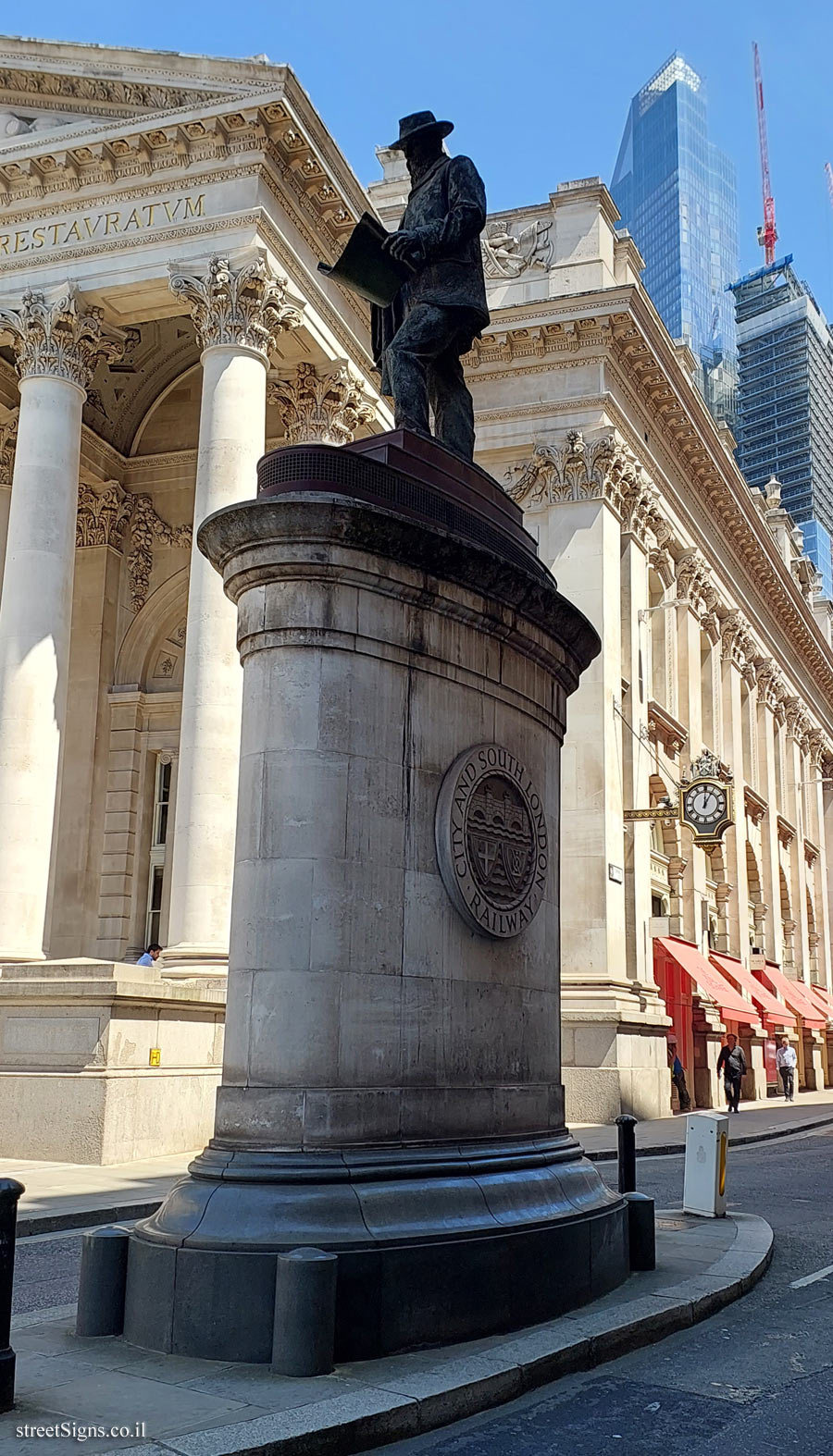 London - James Henry Greathead Statue - 14 Cornhill, London EC3V 3NR, UK