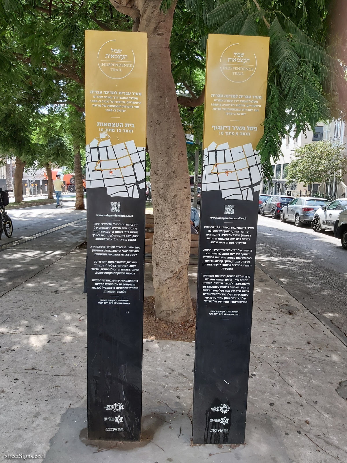 Tel Aviv - Independence Trail - Statue of Meir Dizengoff - Information