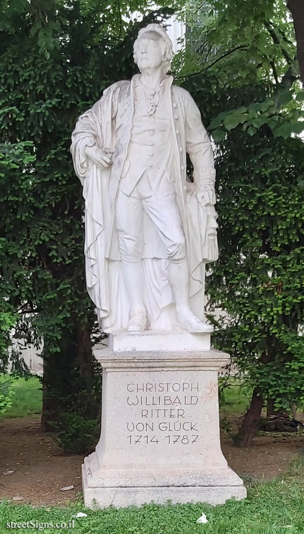 Vienna - a statue dedicated to the composer Christoph Willibald Gluck - Argentinierstraße 35/6, 1040 Wien, Austria