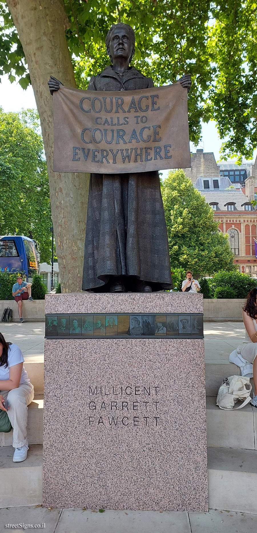 London - Statue of Millicent Fawcett - Parliament Square, SW1, London, UK