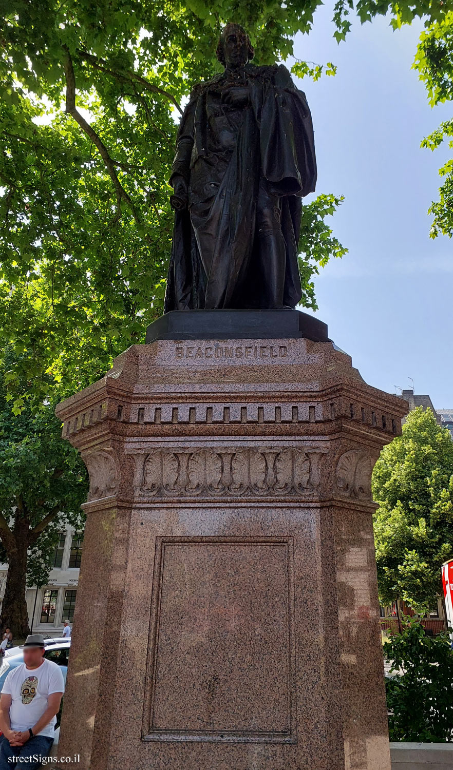 London - Statue of Benjamin Disraeli - Parliament Square, SW1, London, UK