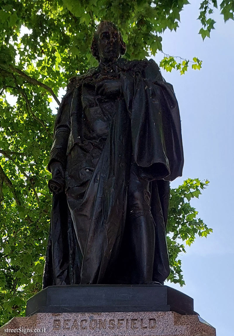 London - Statue of Benjamin Disraeli - Parliament Square, SW1, London, UK