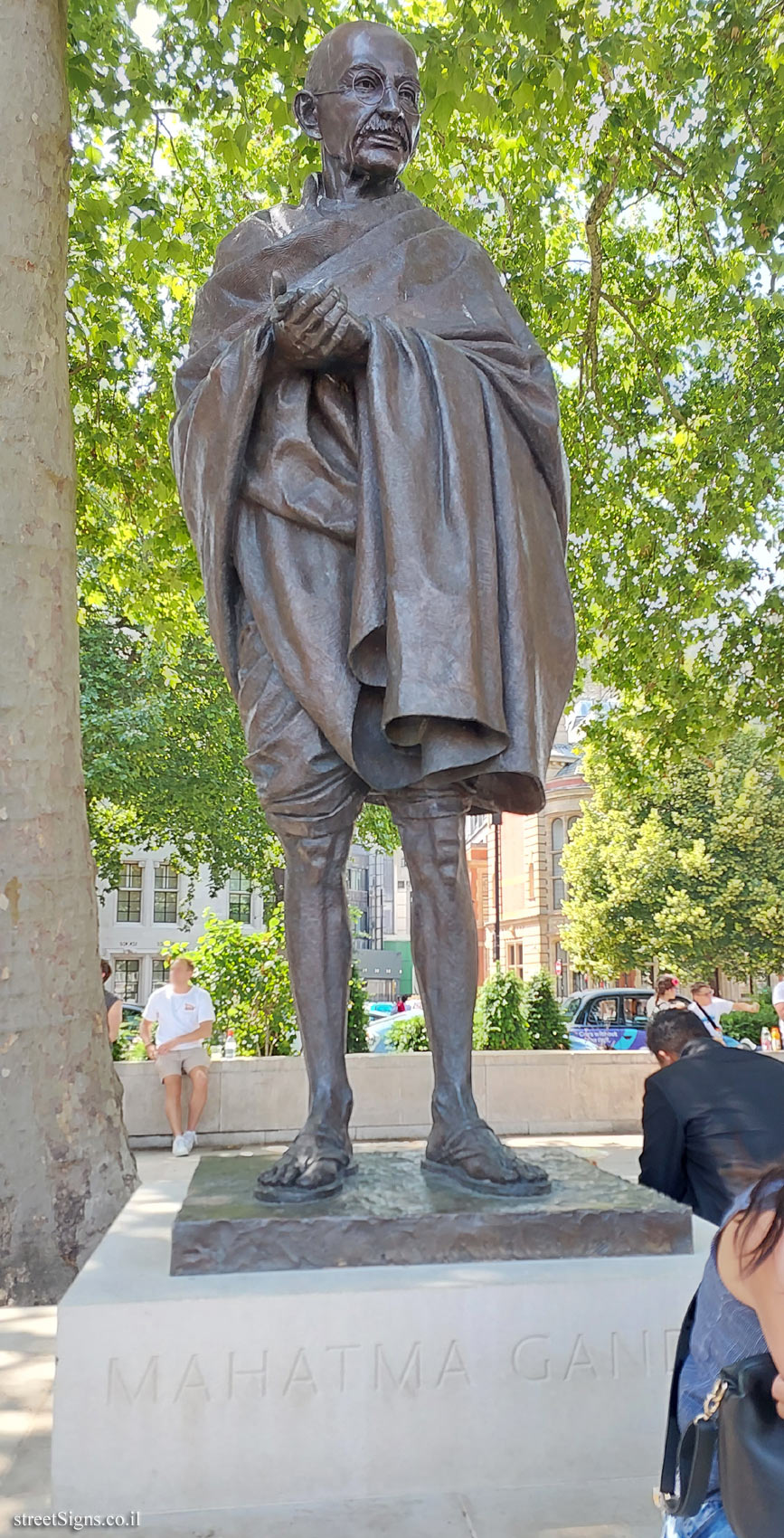 London - Statue of Mahatma Gandhi - Parliament Square, SW1, London, UK