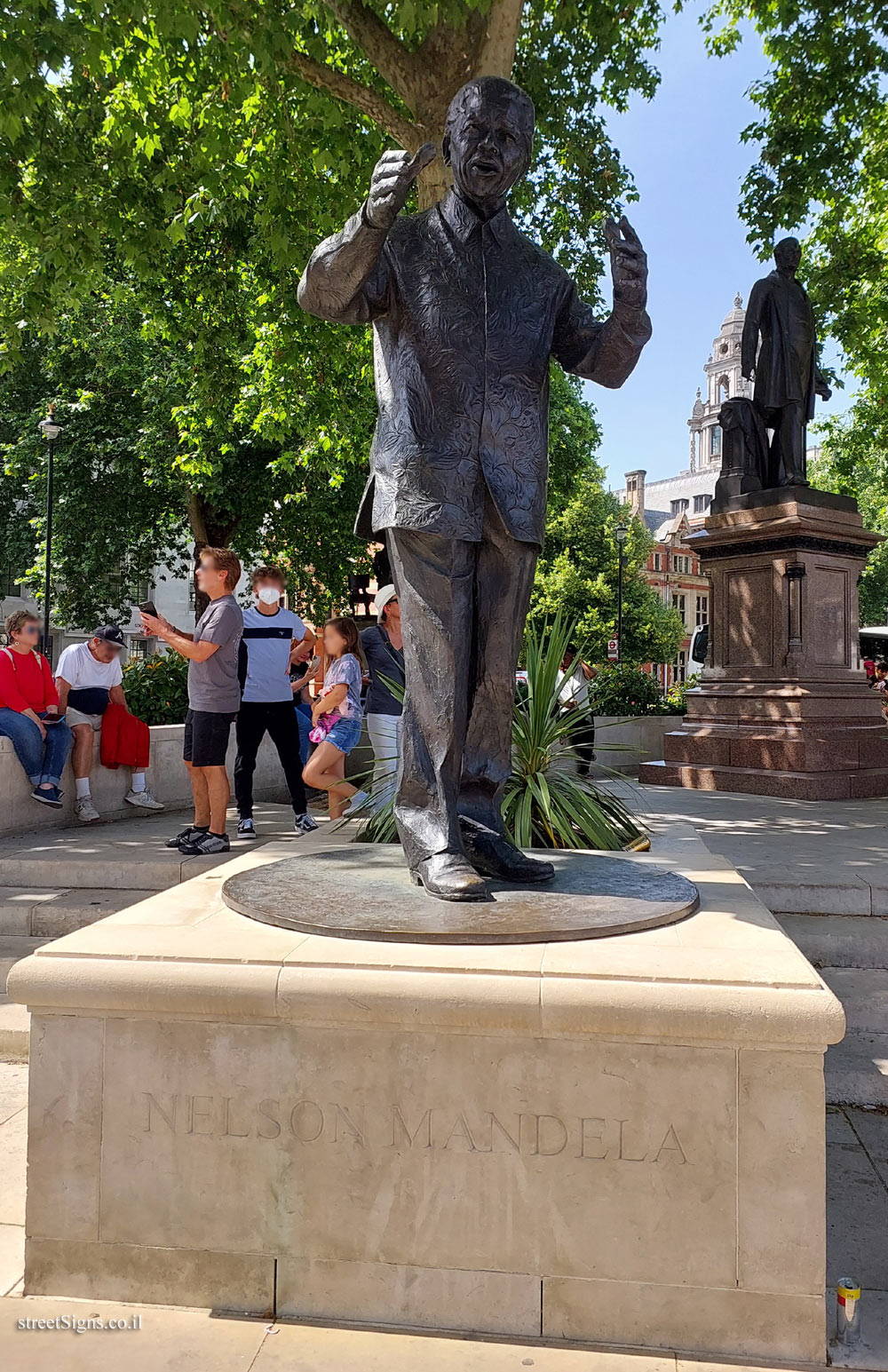 London - Statue of Nelson Mandela - Parliament Square, SW1, London, UK