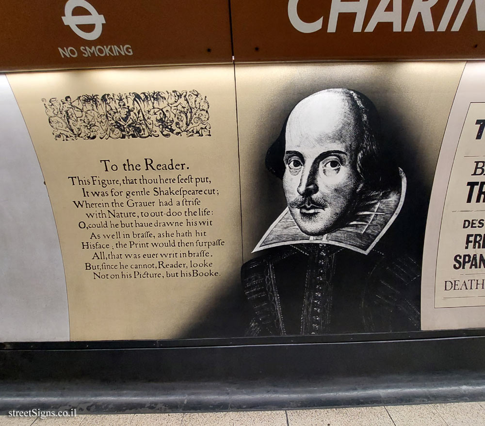 Charing Cross Subway Station - Interior of the station - William Shakespeare - Trafalgar Square / Charing Cross Stn, London, UK