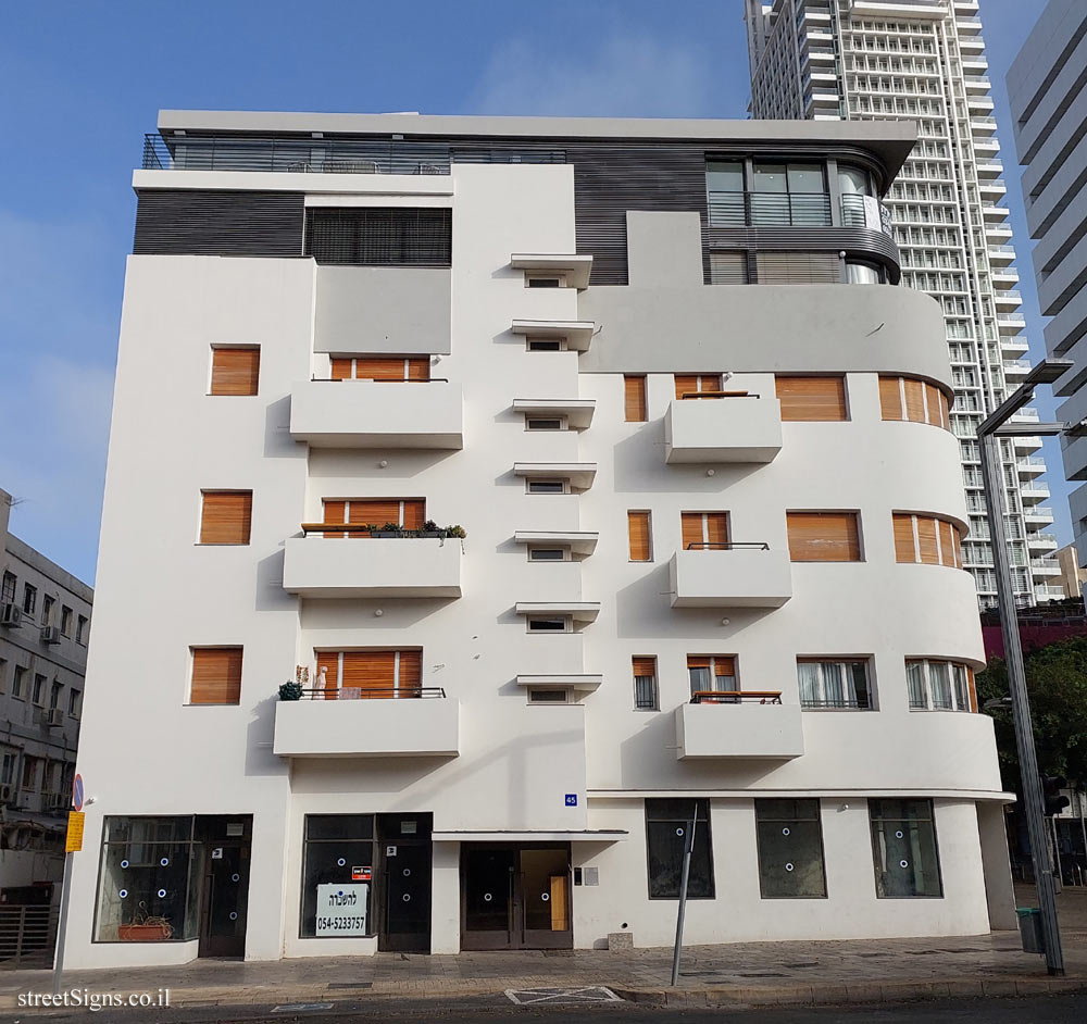 Tel Aviv - buildings for conservation - 45 Yehuda Halevi - Yehuda ha-Levi St 45, Tel Aviv-Yafo, Israel