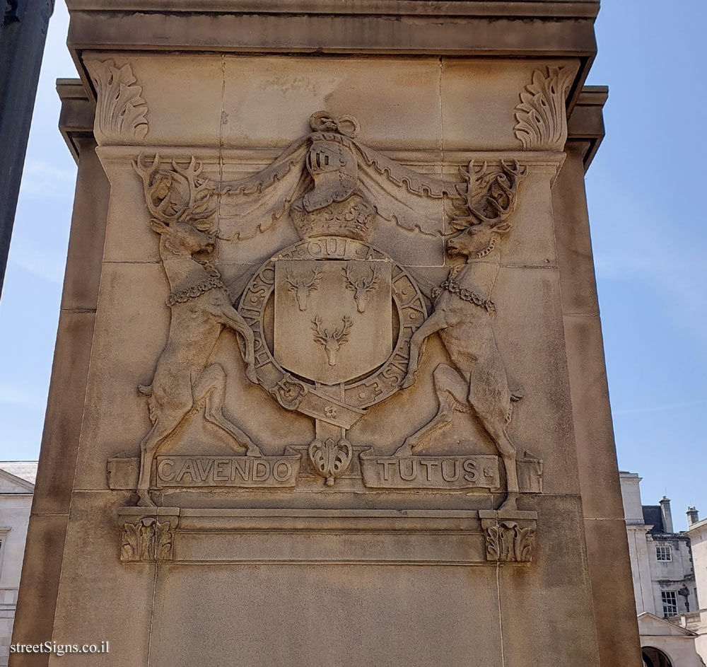 London - A statue commemorating the statesman Spencer Cavendish - Horse Guards Ave, London SW1A 2ET, UK