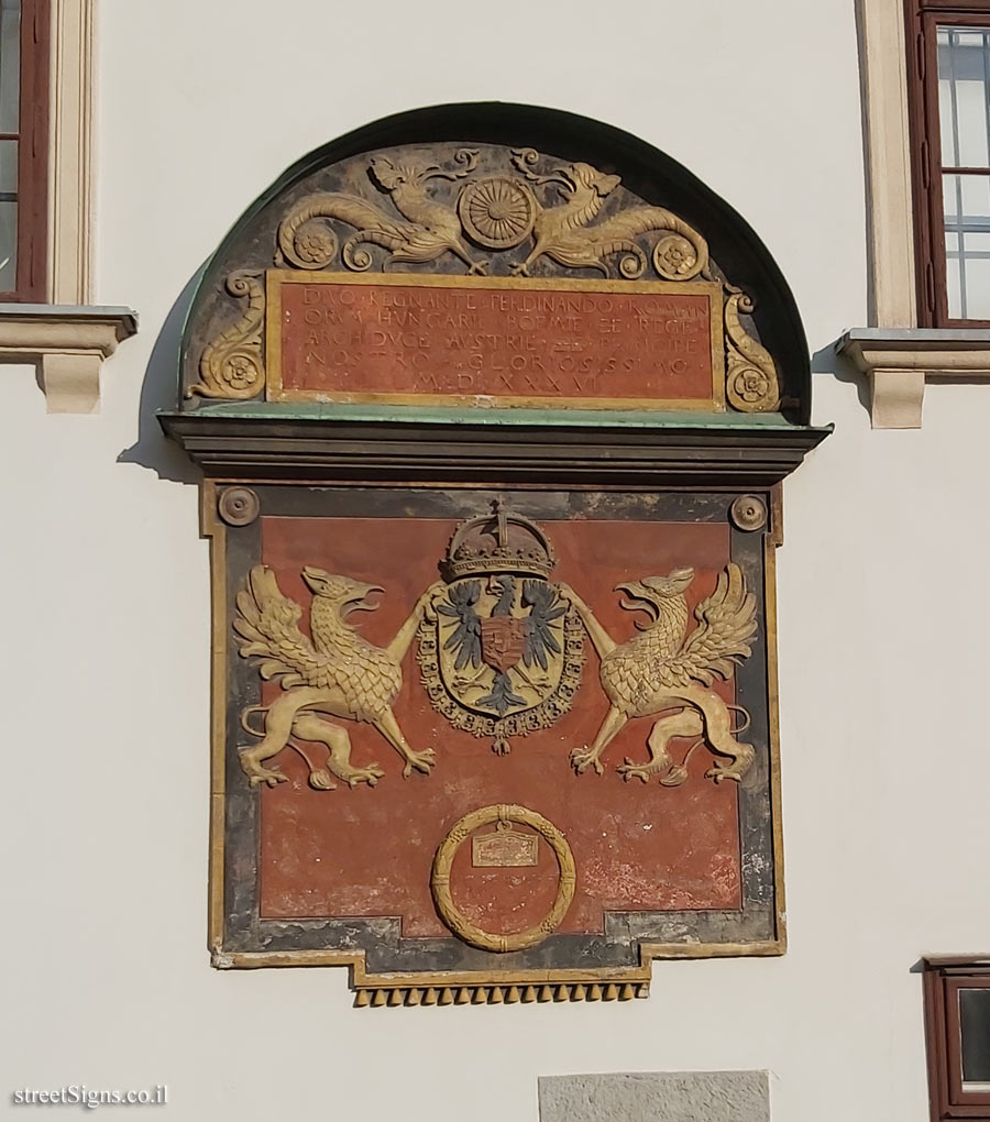 Vienna - the symbol of Ferdinand I in the Hofburg Palace - Gottfried-von-Einem-Stiege Hofburg, Hofburg, Michaelerplatz Schweizerhof, 1010 Wien, Austria