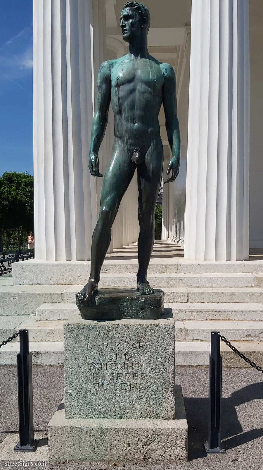 Vienna - "Young Athlete" outdoor sculpture by Josef Müllner - Theseus Temple, 1010, Wien, Austria