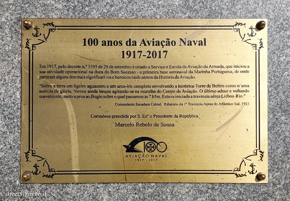 Lisbon - the monument commemorating the flight of Gago Coutinho and Sacadura Cabral - Av. Brasília BP, 1400-038 Lisboa, Portugal