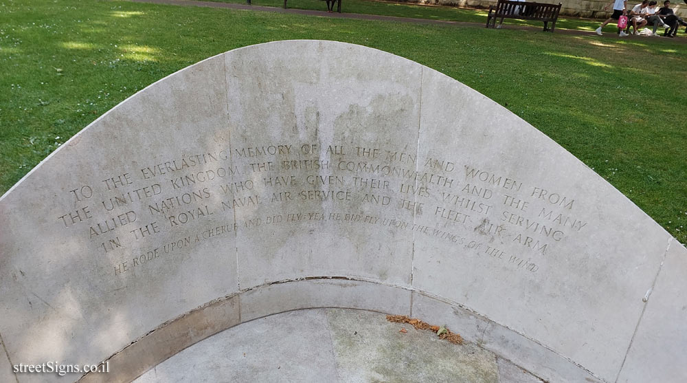 London - A monument commemorating the Fleet Air Arm - 30 Victoria Embankment, London SW1A 2JL, UK