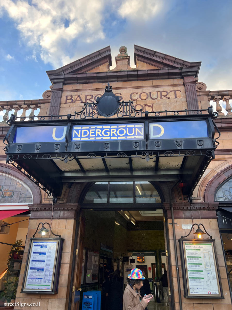 London - Barons Court tube station - Barons Court, London W14 9DA, UK