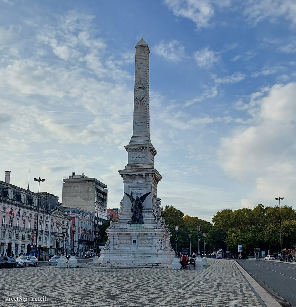 Lisbon - Restadores Square - the monument marking the liberation of Portugal from Spanish rule - Praça dos Restauradores, 1250-096 Lisboa, Portugal