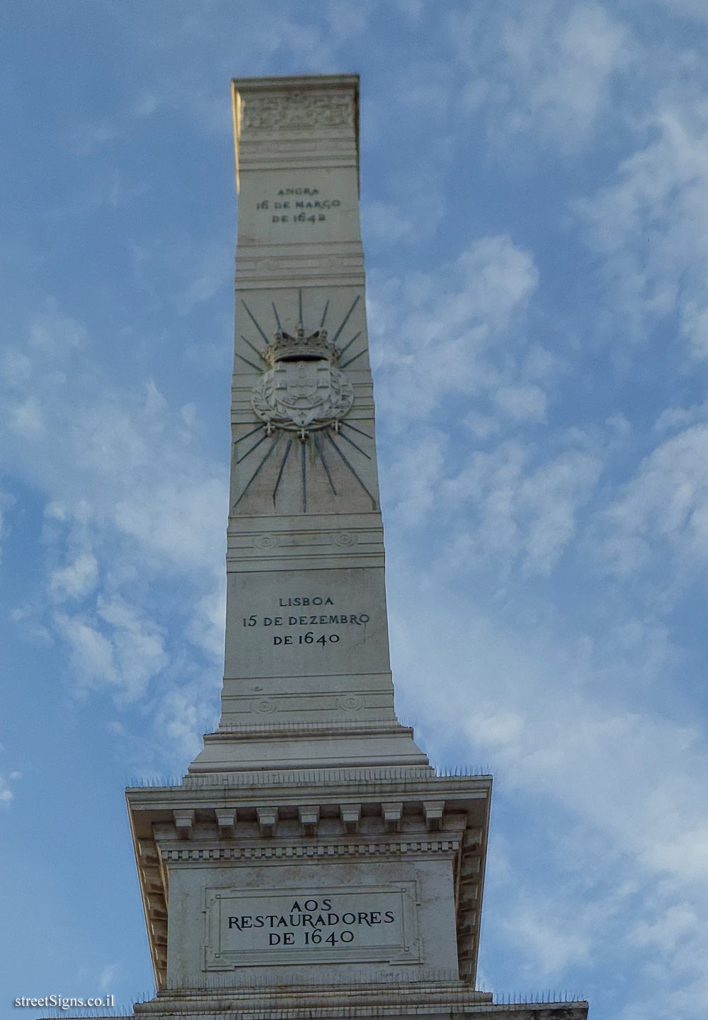 Lisbon - Restadores Square - the monument marking the liberation of Portugal from Spanish rule - Praça dos Restauradores, 1250-096 Lisboa, Portugal