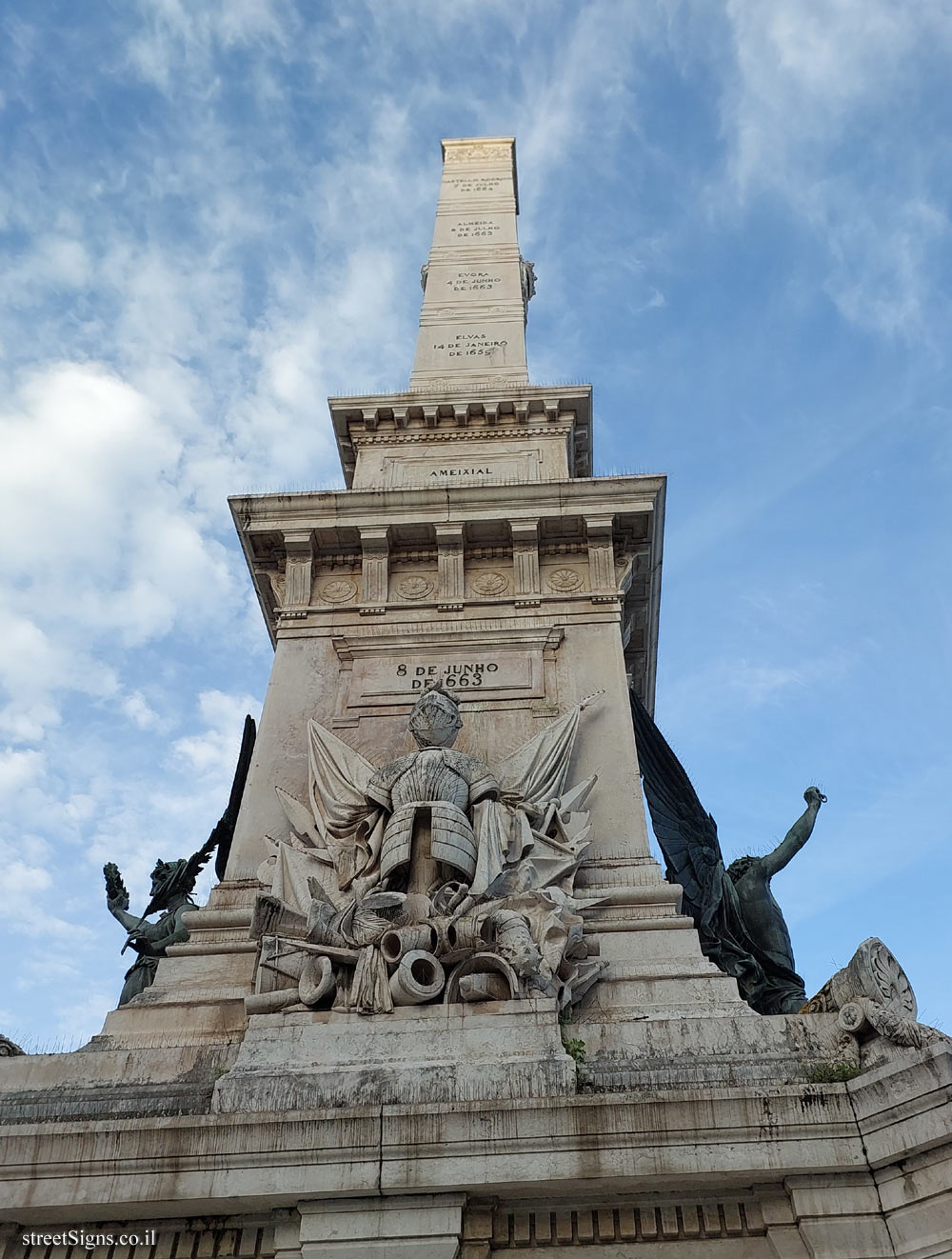 Lisbon - Restadores Square - the monument marking the liberation of Portugal from Spanish rule - Praça dos Restauradores, 1250-096 Lisboa, Portugal