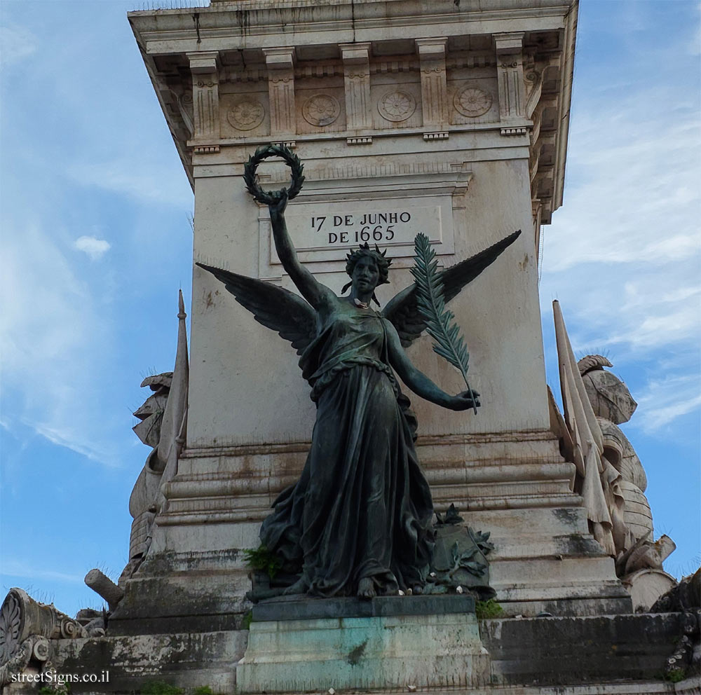 Lisbon - Restadores Square - the monument marking the liberation of Portugal from Spanish rule - Praça dos Restauradores, 1250-096 Lisboa, Portugal