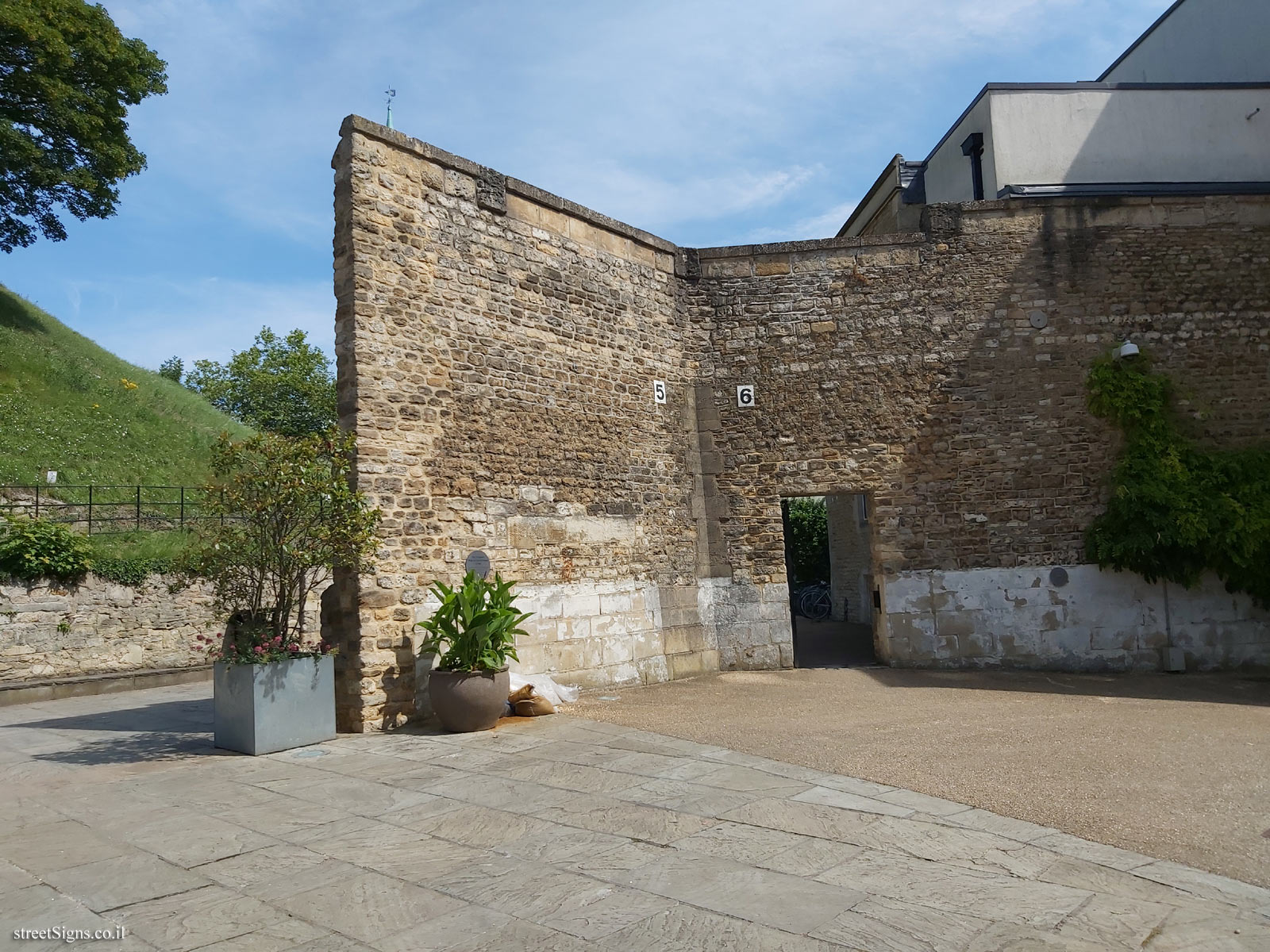 Oxford - Oxford Castle - The Perimeter Wall at Oxford Prison