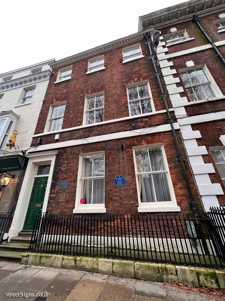 York - the house where the botanist James Backhouse lived - 92 Micklegate, York YO1 6JX, UK