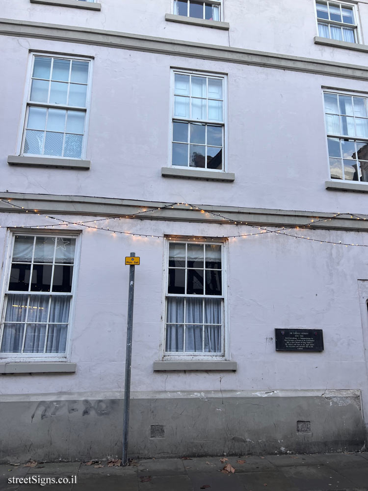 York - Commemorative plaque at the place where Thomas Herbert lived - York Oratory 11, High Petergate, York YO1 7EN, UK