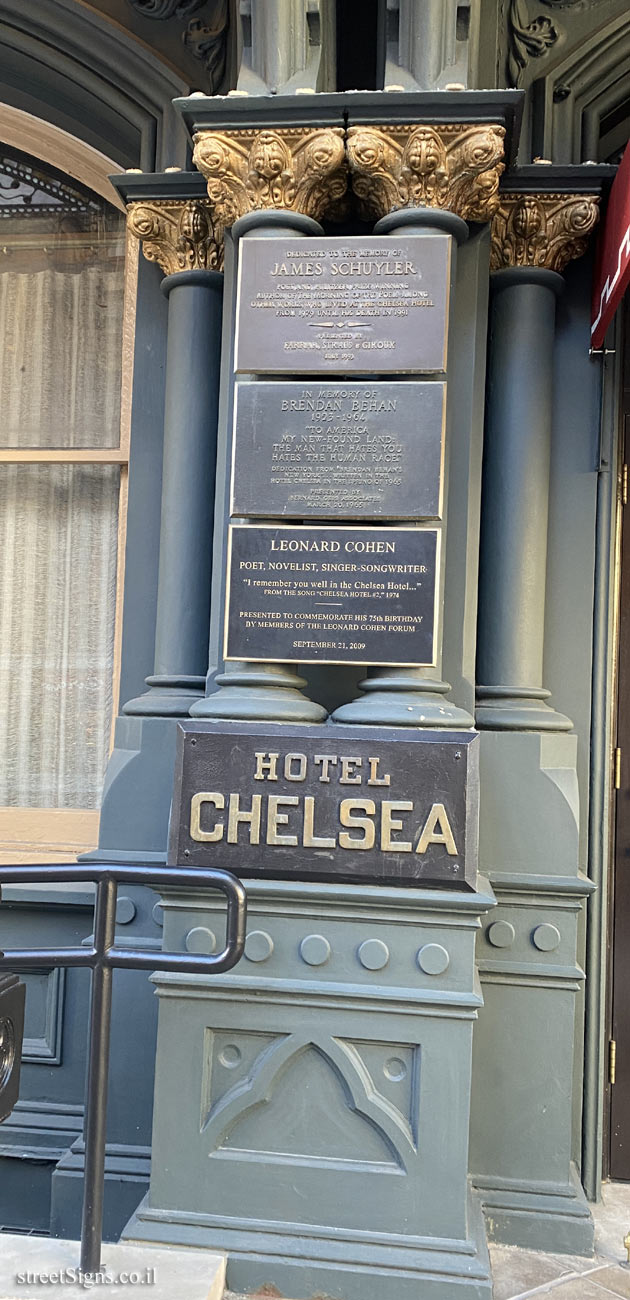New York - Chelsea Hotel - Famous people who stayed at the hotel - 222 W 23rd St, New York, NY 10011, USA