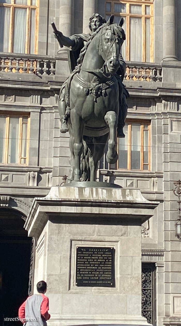 Mexico City - El Caballito - Statue of Carlos IV King of Spain riding his horse - Plaza Manuel Tolsa