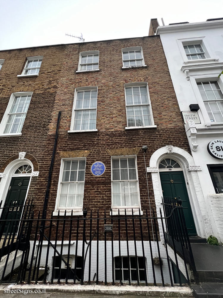 London - the house where the writer Pamela Lyndon Travers - 50 Smith St, London SW3 4EP, UK