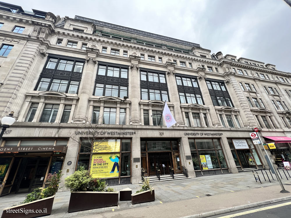 London - the place where they studied and formed the rock band Pink Floyd - 309 Regent St., London W1B 3HH, UK