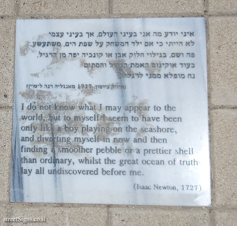Tel Aviv University - Antin Square tiles - A shell vs  the great ocean of truth (Newton) - Chaim Levanon St 64, Tel Aviv-Yafo, Israel