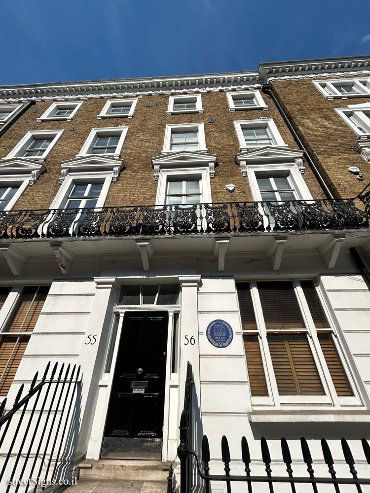 London - the house where explorer Robert Falcon Scott lived - 56 Oakley St, London SW3 5HB, UK