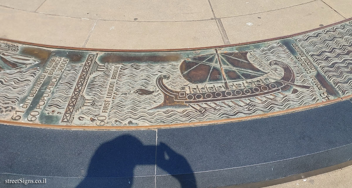 London - Sundial at Tower Hill Station - London Founded