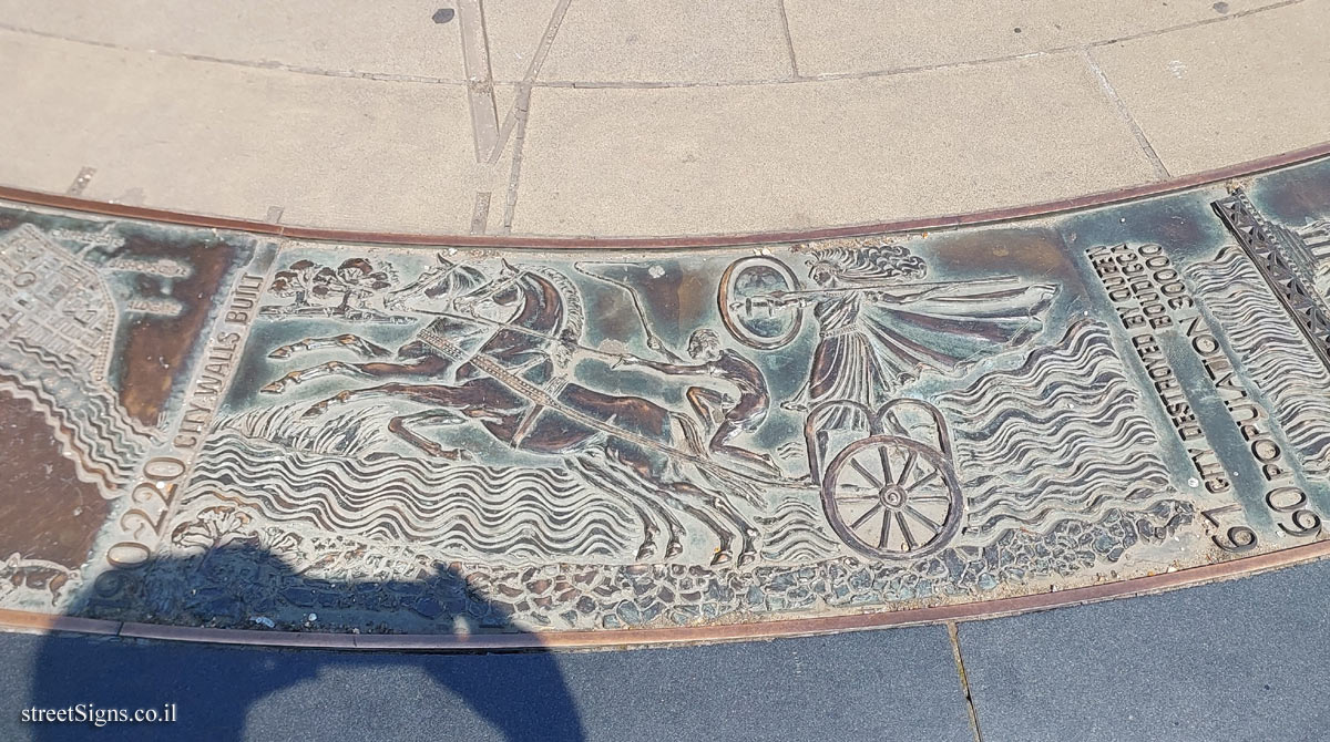 London - Sundial at Tower Hill Station - City Destroyed by Queen Boudicca