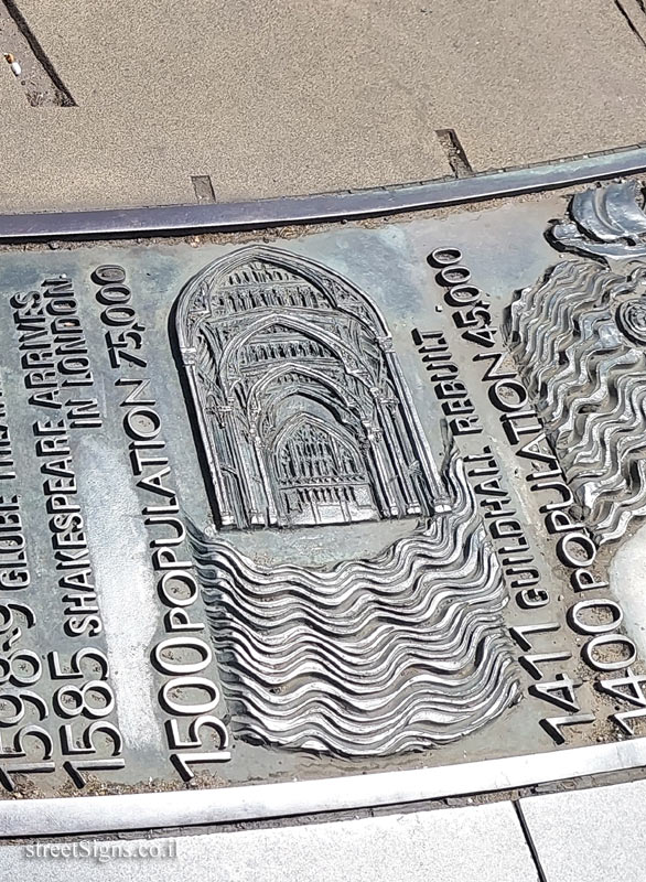 London - Sundial at Tower Hill Station - Guildhall Rebuilt