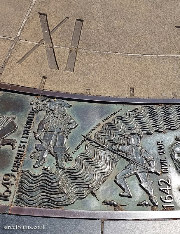 London - Sundial at Tower Hill Station - Civil War