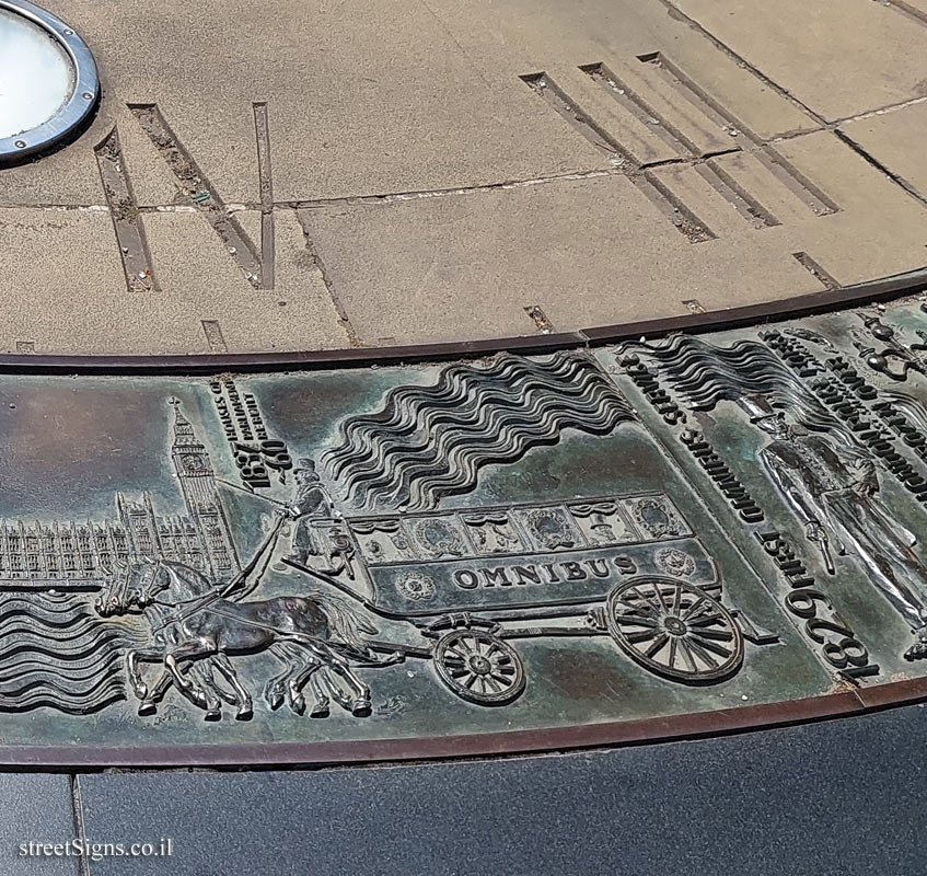 London - Sundial at Tower Hill Station - First Omnibus Service