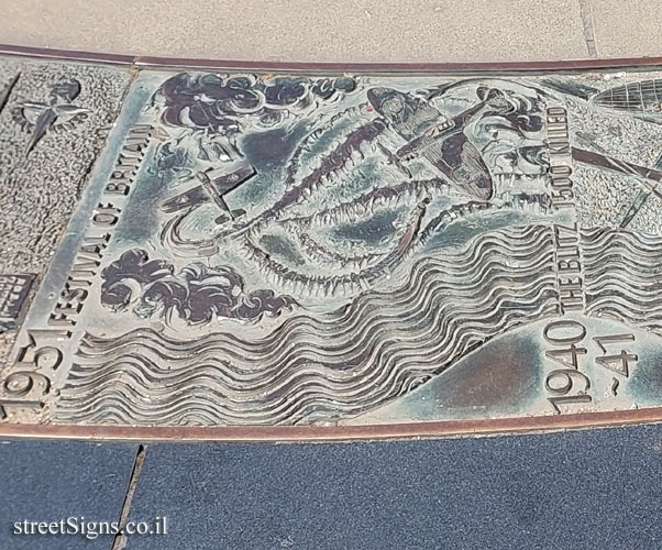 London - Sundial at Tower Hill Station - The Blitz