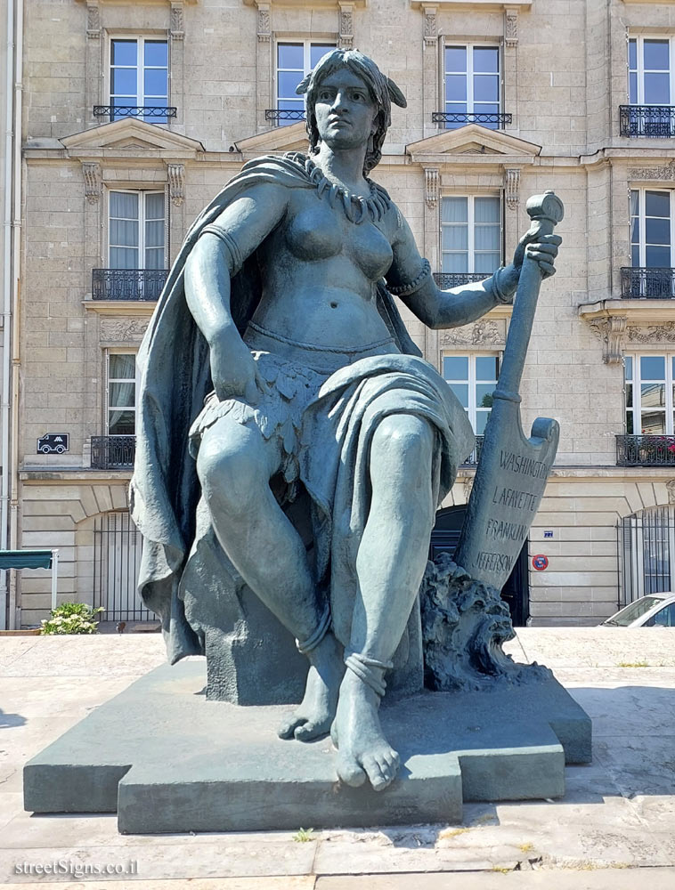 Paris - Musée d’Orsay - "South America" outdoor sculpture by Ernest-Eugène Hiolle - 77 Rue de Lille, 75007 Paris, France