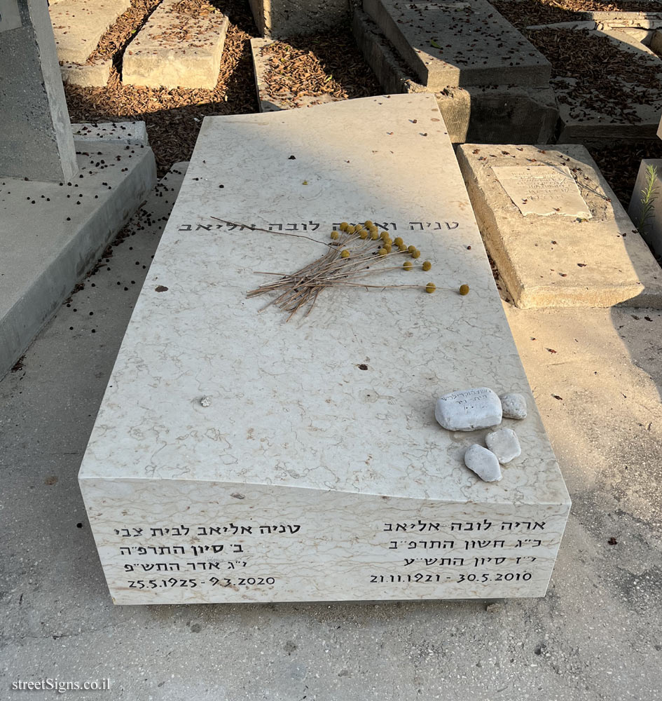 Tel Aviv - Trumpeldor Cemetery - The grave of Lova Eliav and Tania Eliav - Hovevei Tsiyon St 20, Tel Aviv-Yafo, Israel