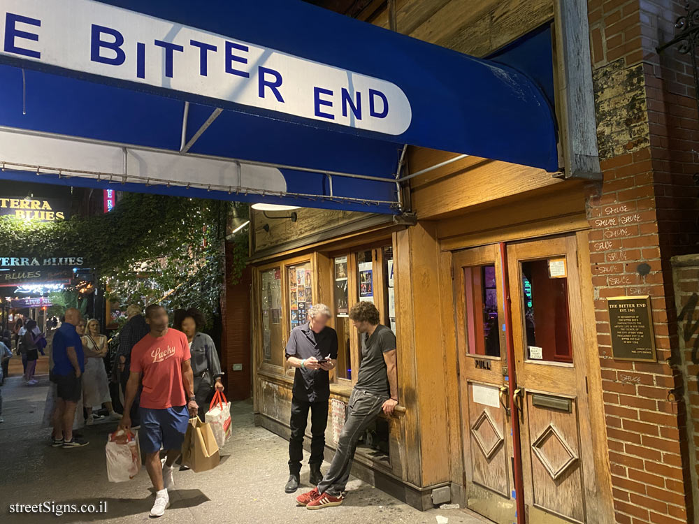 New York - The Bitter End Day - the oldest rock and roll club in the city - 147 Bleecker St, New York, NY 10012, USA