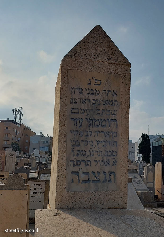 Tel Aviv - Trumpeldor Cemetery - the grave of Horvitz Romemati Ezer