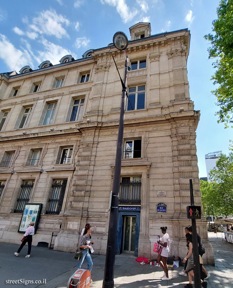 Paris - where René Laboudance was mortally wounded in the struggle for the liberation of Paris - 42 Rue de Rivoli, 75004 Paris, France