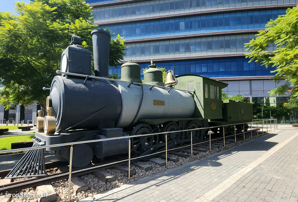 Lod - Heritage Sites in Israel - Model of locomotive number 1 - Jaffa-Jerusalem train - Lod Rail Station/Yoseftal, Lod, Israel