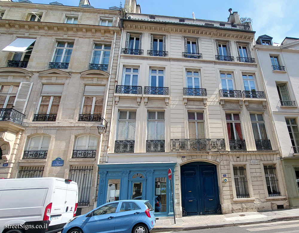Paris - the house where the French Resistance Berty Albrecht lived - 16 Rue de l’Université, 75007 Paris, France