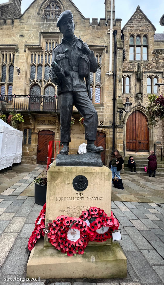 Durham - A monument commemorating the Durham Light Infantry - Market Place, Durham DH1 3NJ, UK