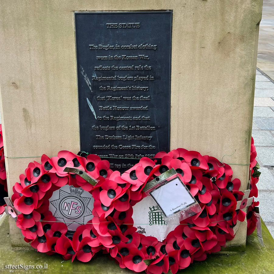 Durham - A monument commemorating the Durham Light Infantry - Market Place, Durham DH1 3NJ, UK