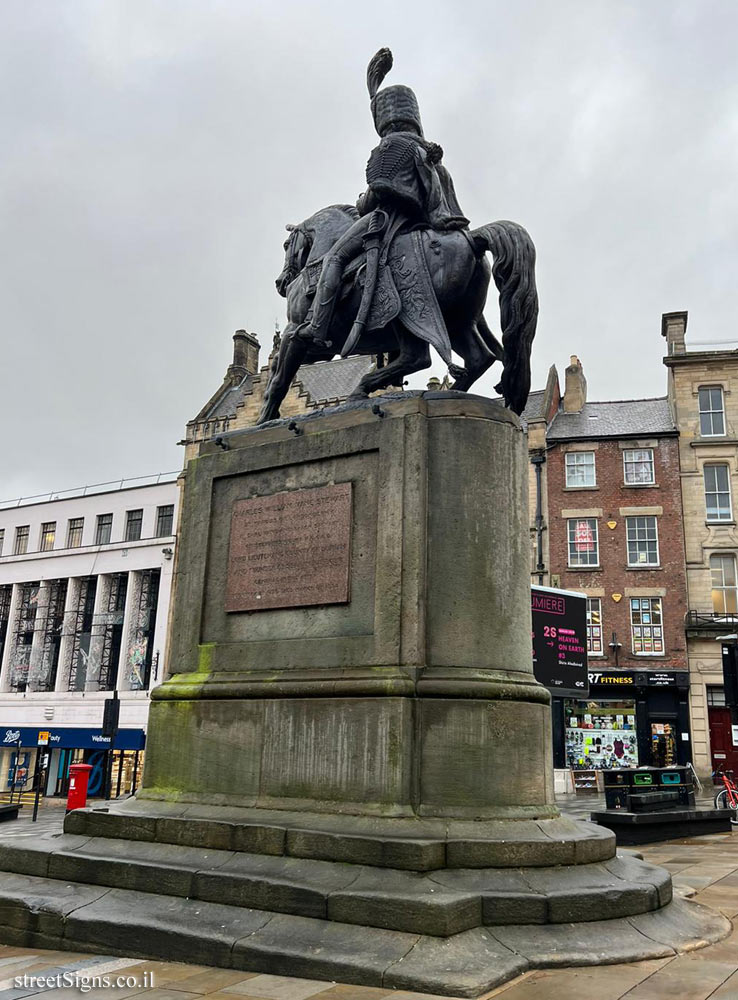 Durham - Memorial statue to the military man and statesman Charles Vane - Durham Market Place, 11 Market Place, Durham DH1 3NE, UK