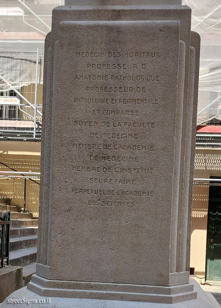 Paris - Statue of the physician Alfred Vulpian - 8 Rue Antoine Dubois, 75006 Paris, France