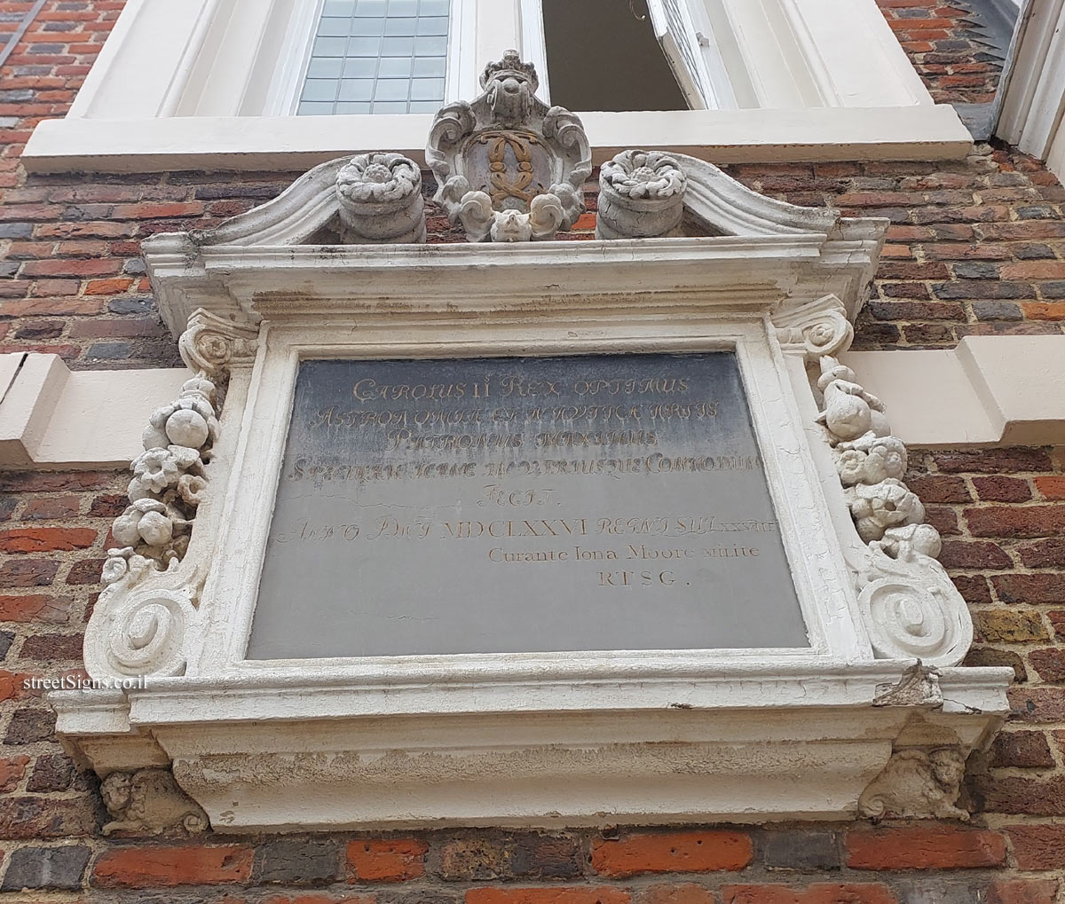 London - Greenwich - The Dedication Plaque of Flamsteed House - Flamsteed House and Harrison’s Sea Clocks, The Avenue, London SE10 8XJ, UK