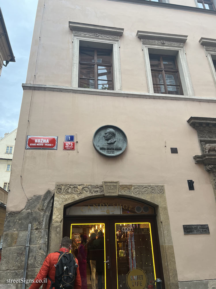 Prague - the house where the writer and journalist Egon Kisch was born and lived - Kožná 1, Staré Město, 110 00 Praha-Praha 1, Czechia